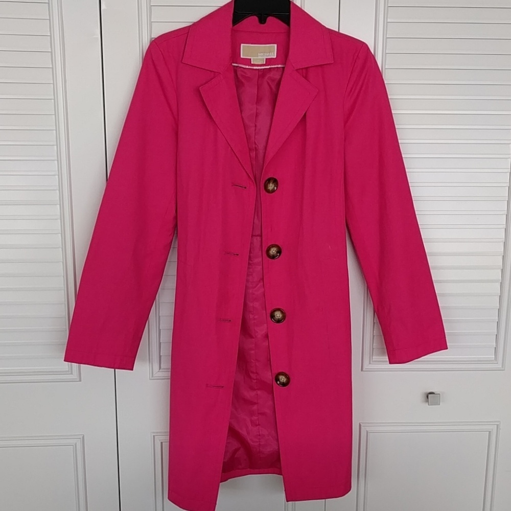 Michael Kors Fuschia Trench Coat / Rain Coat